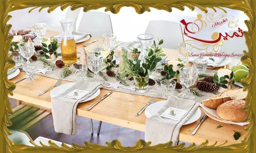 چیدمان شیک میز مهمان