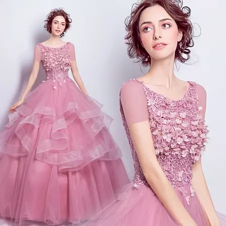 لباس نامزدی با رنگ صورتی _ تشریفات ثمین