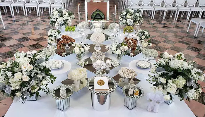 چیدمان سفره عقد ساده و شیک