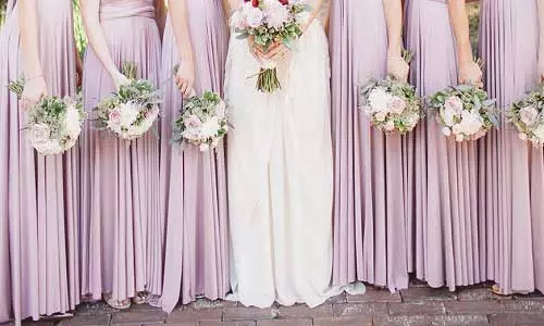 لباس یاسی رنگ برای ساقدوش عروس