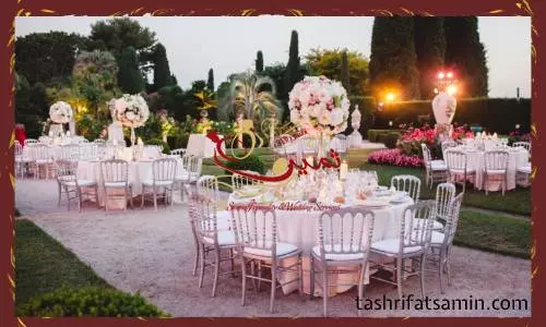 مراسم عروسی در باغ تالار و فضای باز در فصل پاییز و بهار